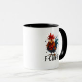 Mug F-Caw-F Poulet Coq Mème Drôle (Devant droit)