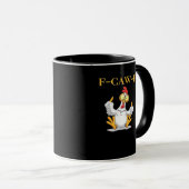 Mug F-Caw-F Poulet Drôle Rétro Classique (Devant droit)