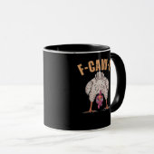 Mug F Caw F Poulet Drôle Style Rétro Cool Classique (Devant droit)