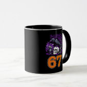 Mug F-Caw-F Poulet Halloween Classique Drôle Tendance (Devant droit)