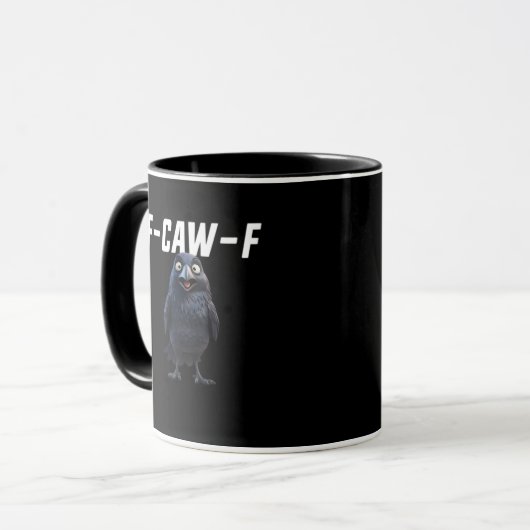 Mug F Caw F Raven Funny Gear Creative Style (Devant gauche)