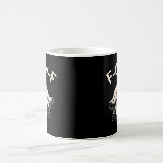 Mug F Caw F Raven Retro Classic Style (Centre)