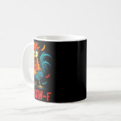Mug F-caw-f Rooster Meme Funny Chicken Humor Joke Fcaw (Devant gauche)