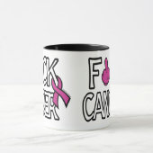 Mug F#CK CANCER...Cancer du sein (Centre)