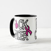 Mug F#CK CANCER...Cancer du sein (Devant gauche)