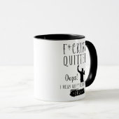 Mug F*cking Quitter Oops Je Veux Dire Bonne Retraite 2 (Devant droit)