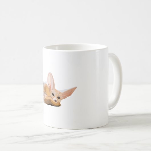 Mug F est pour Fennec Fox (Devant droit)