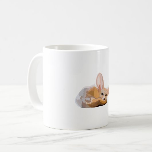 Mug F est pour Fennec Fox (Devant gauche)