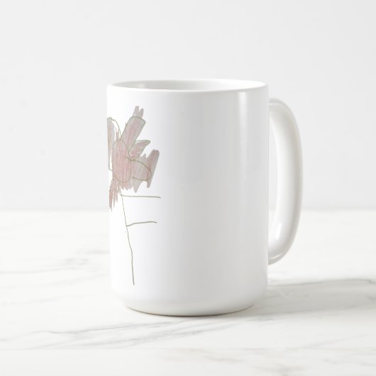 Mug F est pour Flower (Devant droit)