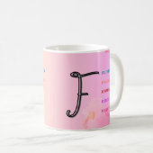 Mug "F" initial (11oz) (Devant droit)