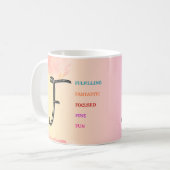 Mug "F" initial (11oz) (Devant gauche)