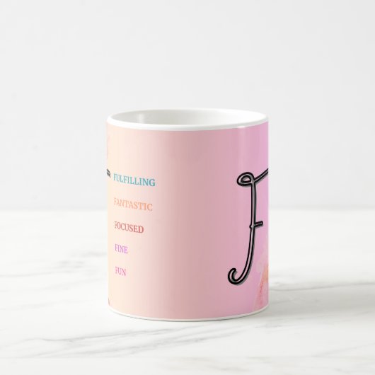 Mug "F" initial (11oz) (Centre)