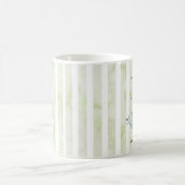 Mug F initiale dorée sur bandes bleues et blanches (Centre)