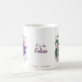 Mug F pour le monogramme fuchsia de fleur (Centre)
