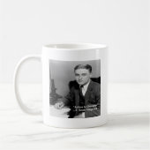 Mug F Scott Fitzgerald "L'action est caractère" Cadeau (Gauche)