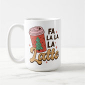 Mug Fa de Noël de l'amoureux du café La La Latte (Gauche)