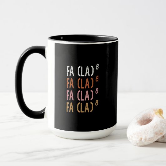 Mug FA (LA)8 Drôle de maths ringard (Avec donut)