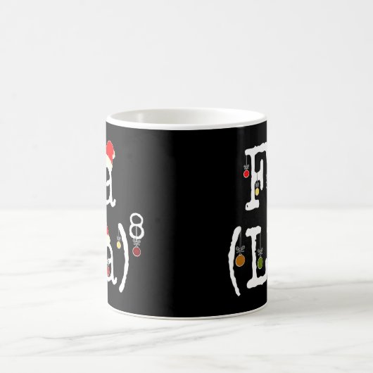 Mug Fa La 8 - Funky Math de Noël Nerd, Funny Math Te (Centre)