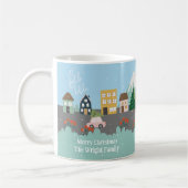 Mug Fa la la Cute Town Christmas Tree sur Pink Car (Gauche)