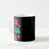 Mug Fa La La Festive Holiday Tygraphy Design T Shirt (Devant gauche)