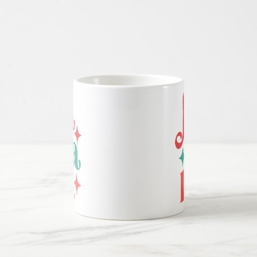 Mug Fa La La - Festive vacances Typographie Design (Centre)