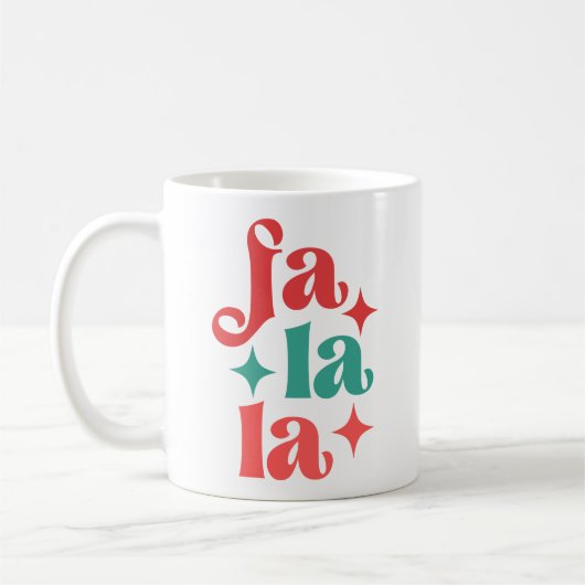 Mug Fa La La - Festive vacances Typographie Design (Gauche)