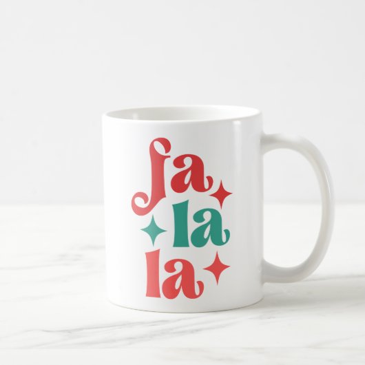 Mug Fa La La - Festive vacances Typographie Design (Droite)