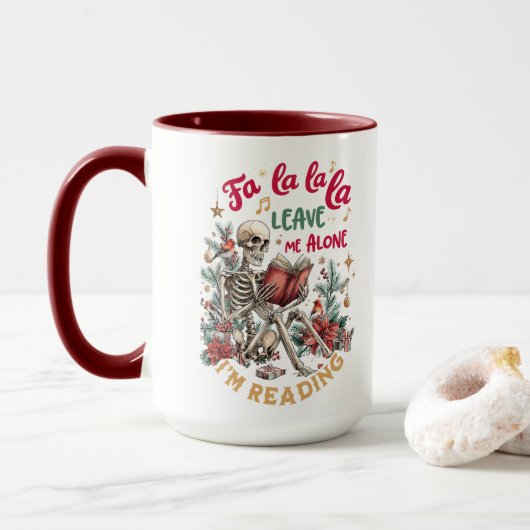 Mug Fa La La La Laissez-Moi Tranquille, Je Lis (Avec donut)
