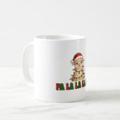 Mug Fa La La Llama Art typographique de Noël (Devant gauche)