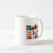 Mug Fa la la Retro Vacances de Noël Super (Devant droit)