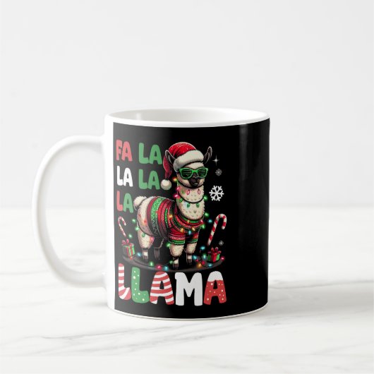 Mug Fa La Llama Funny Llama Amoureux des animaux de No (Gauche)