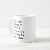 Mug Fabric Lover Quilter Humor Quote Personalized Name (Devant gauche)