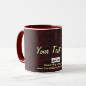 Mug Fabric, votre texte ici (Devant gauche)