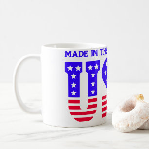 Mug Fabriqué Aux Etats-Unis Texte Américain