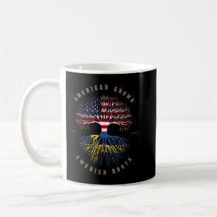 Mug Fabriqué en Amérique Racines Suédoises Drapeau de