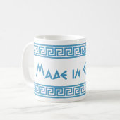 Mug Fabriqué en Grèce avec une frontière méandre (Devant gauche)
