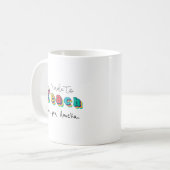 Mug Fabriqué pour enseigner - Retro Rainbow Teacher dr (Devant gauche)