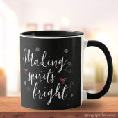 Mug Fabriquer des esprits brillants Noir Blanc mignon 