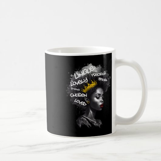 Mug Fabuleuse Femme Afro Noire Avec Des Mots Empowants (Droite)