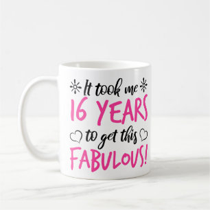 Mug Fabuleux 16e anniversaire