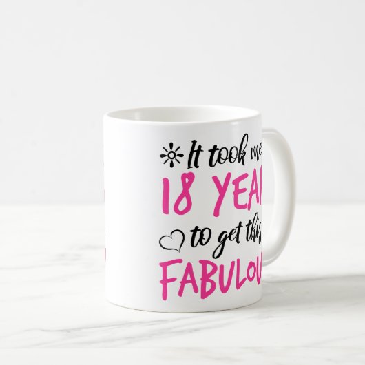 Mug Fabuleux 18e anniversaire (Devant droit)