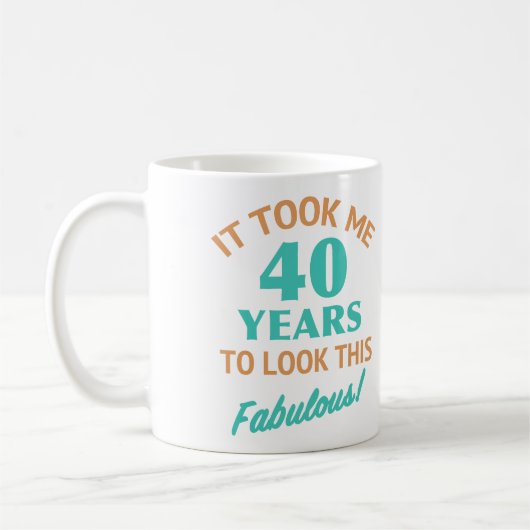 Mug Fabuleux 40e anniversaire (Gauche)