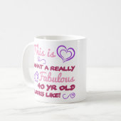 Mug Fabuleux 40e anniversaire pour les femmes (Devant gauche)