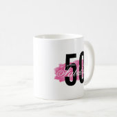 Mug Fabuleux 50 Girly Rose Aquarelle (Devant droit)