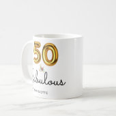 Mug Fabuleux 50e anniversaire Fête rose tendance (Devant gauche)