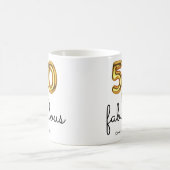 Mug Fabuleux 50e anniversaire Fête rose tendance (Centre)
