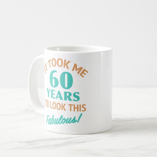 Mug Fabuleux 60e anniversaire (Devant gauche)