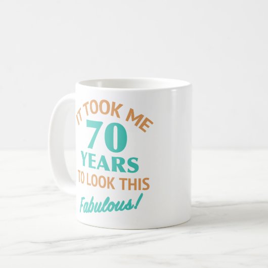 Mug Fabuleux 70e anniversaire (Devant gauche)