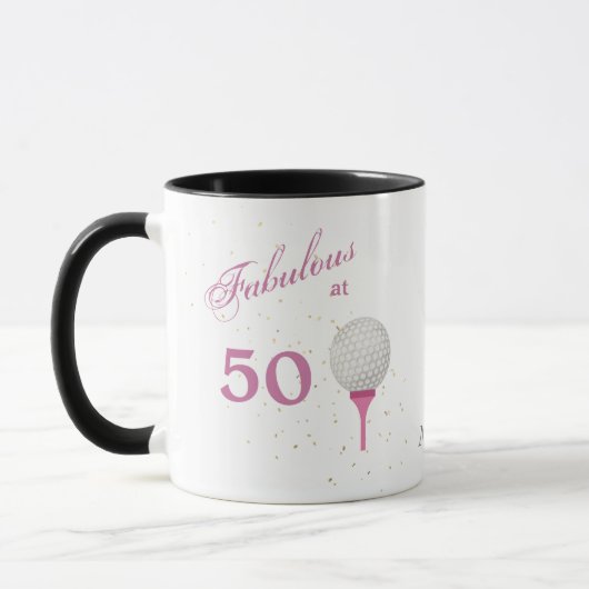 Mug Fabuleux à 50 Golf Personnalisé (Gauche)