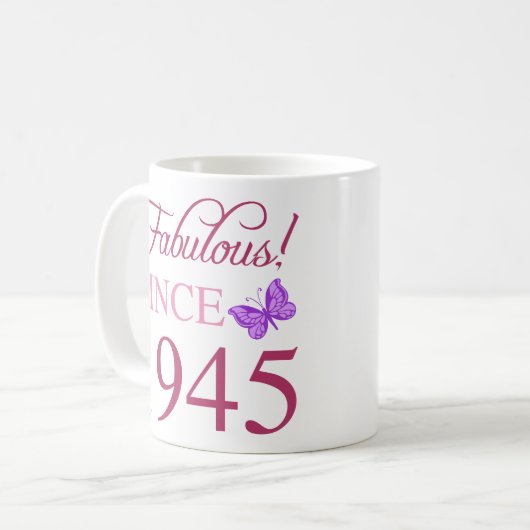 Mug Fabuleux depuis 1945 80e anniversaire (Devant gauche)